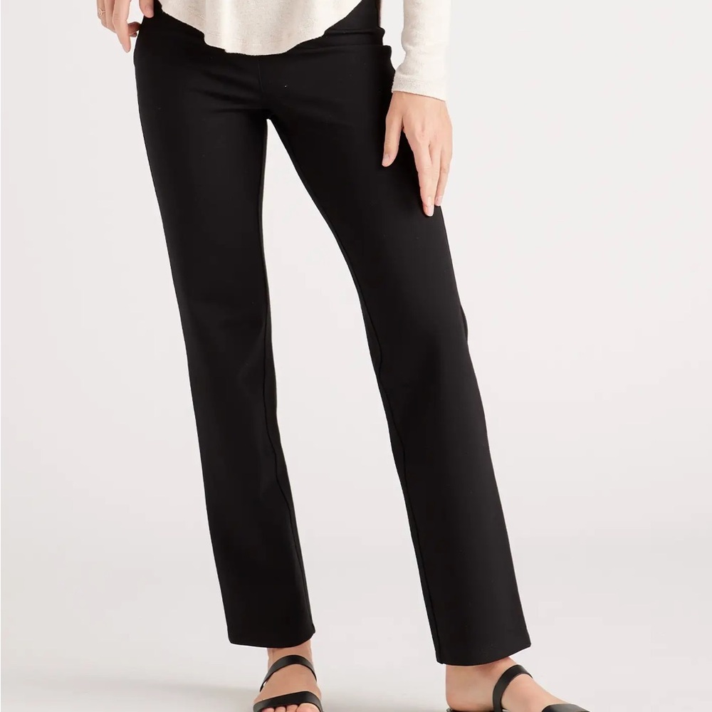 Quince Ultra-stretch Ponte Straight Leg Pants- M Petite